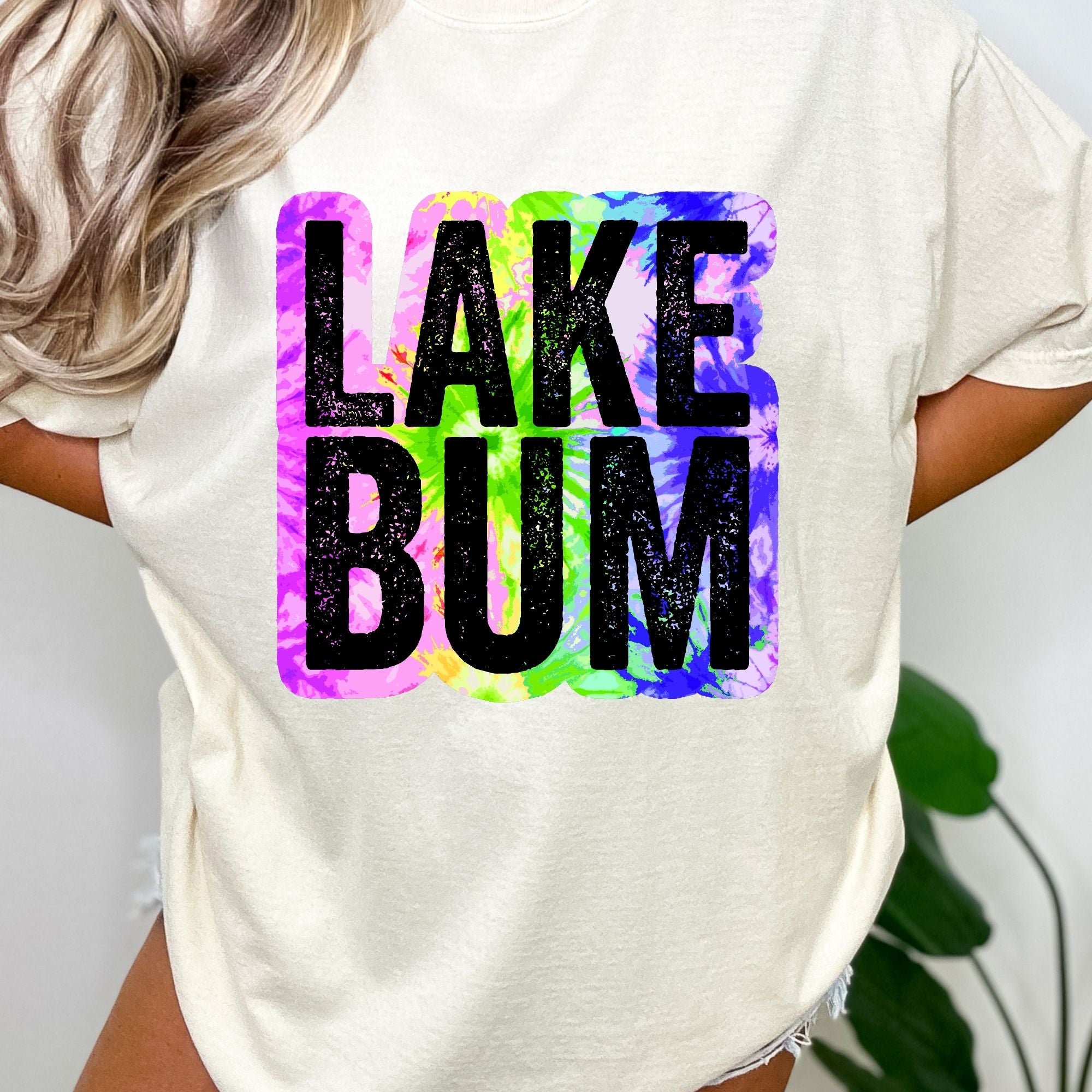 Lake Bum Black Tye Dye