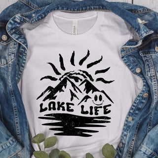 Lake Life Black Distressed