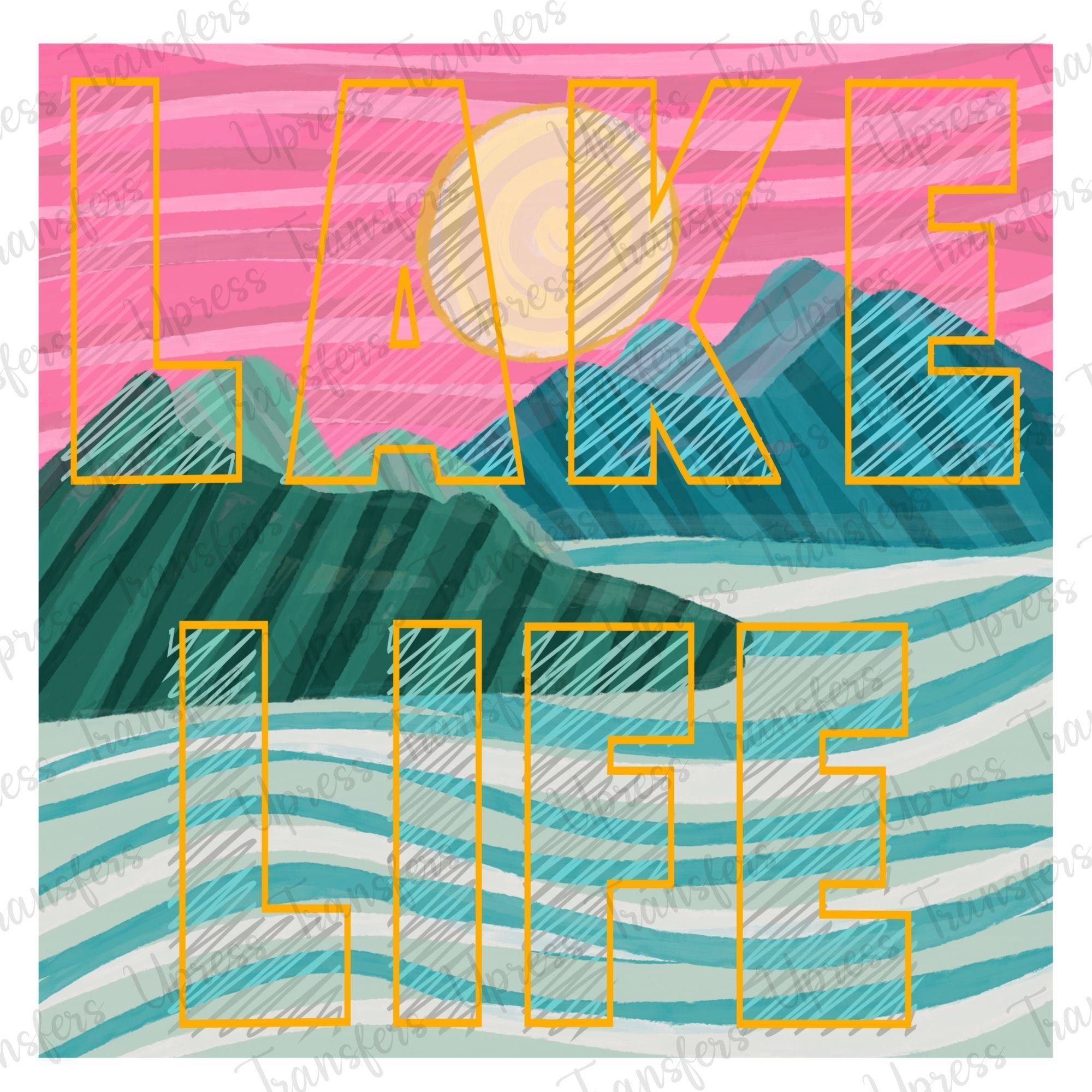Lake Life Pink and Blue