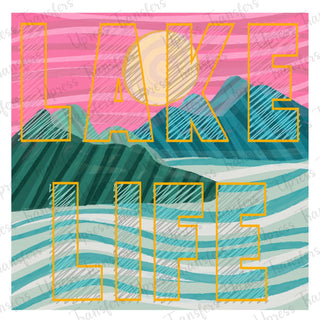 Lake Life Pink and Blue
