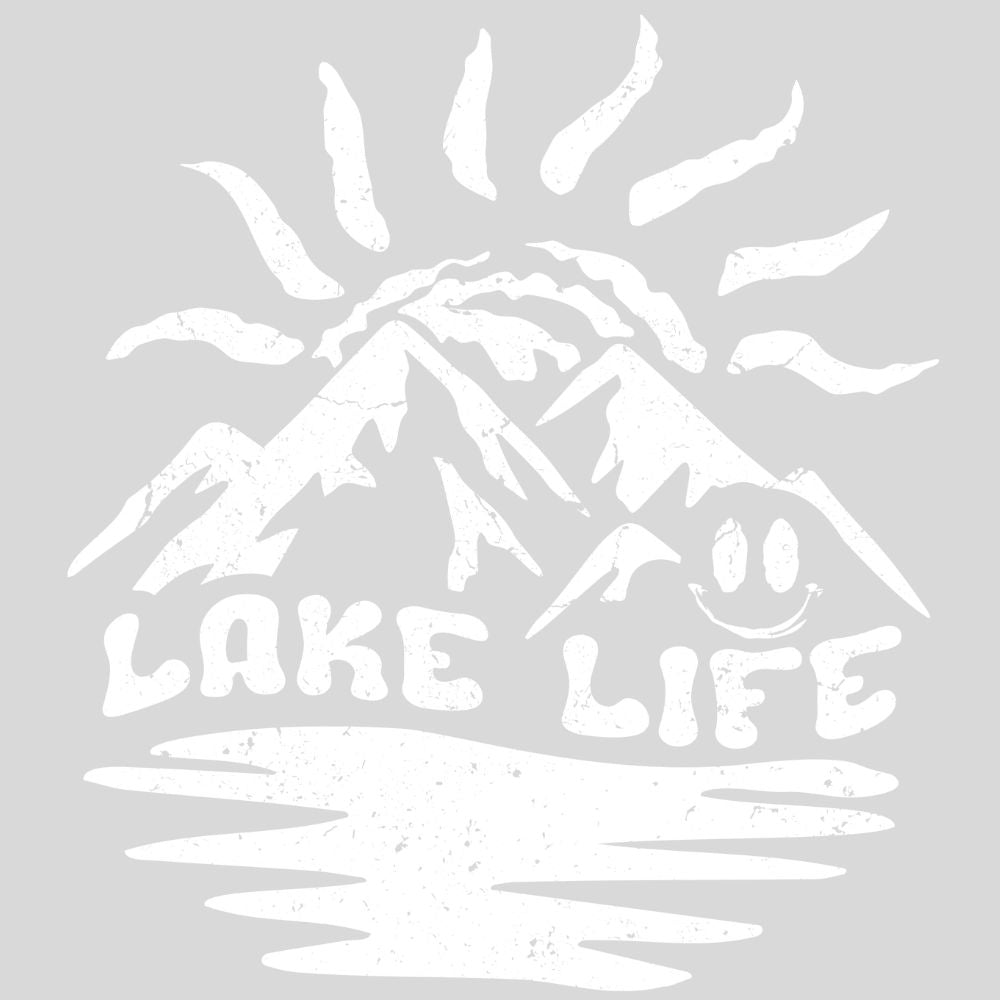 Lake Life White Distressed