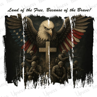 Land Of The Free Brushstrokes Eagle