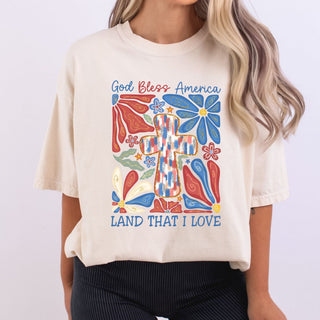 Land That I Love Brushstroke Cross