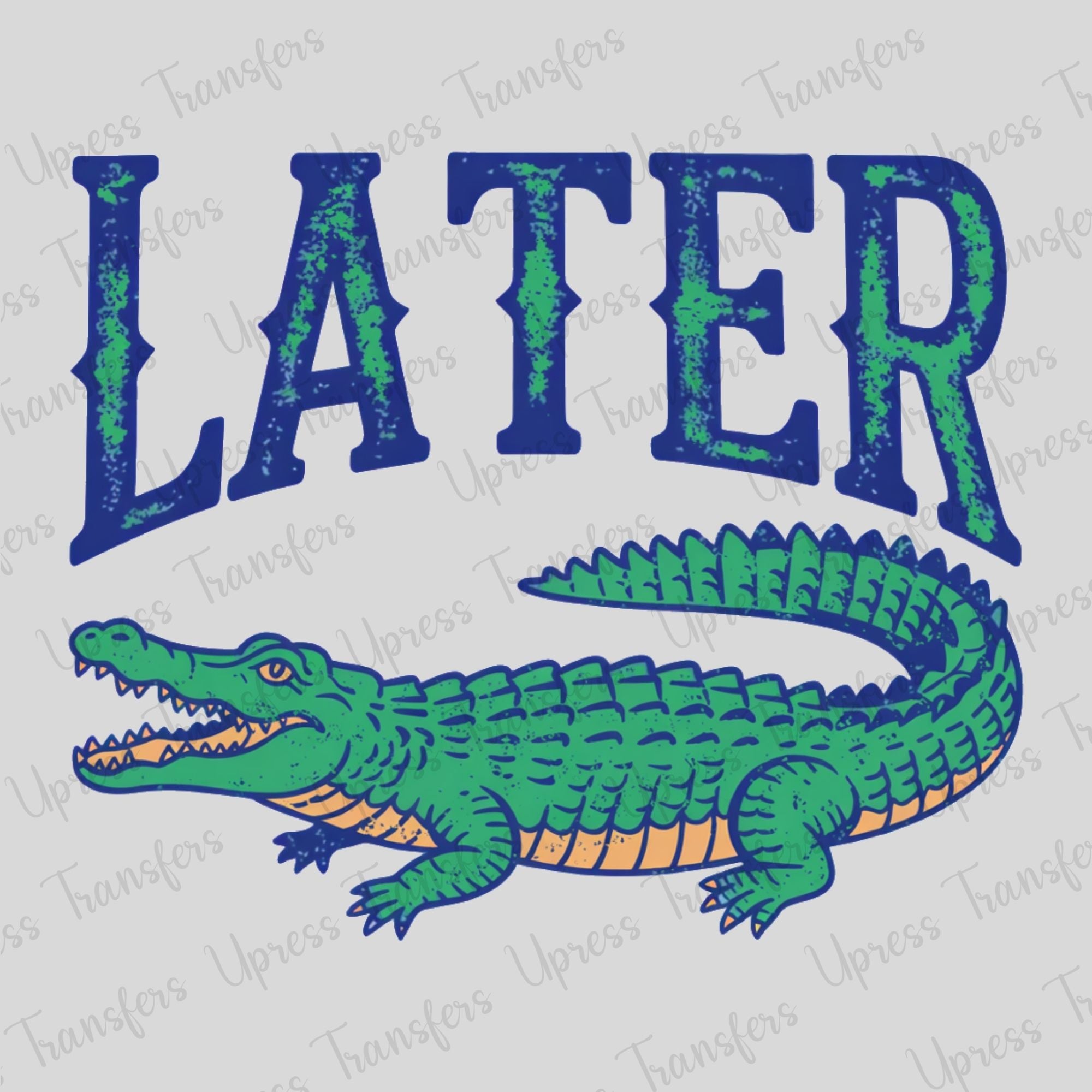 Later Gator Distressed Blue Green