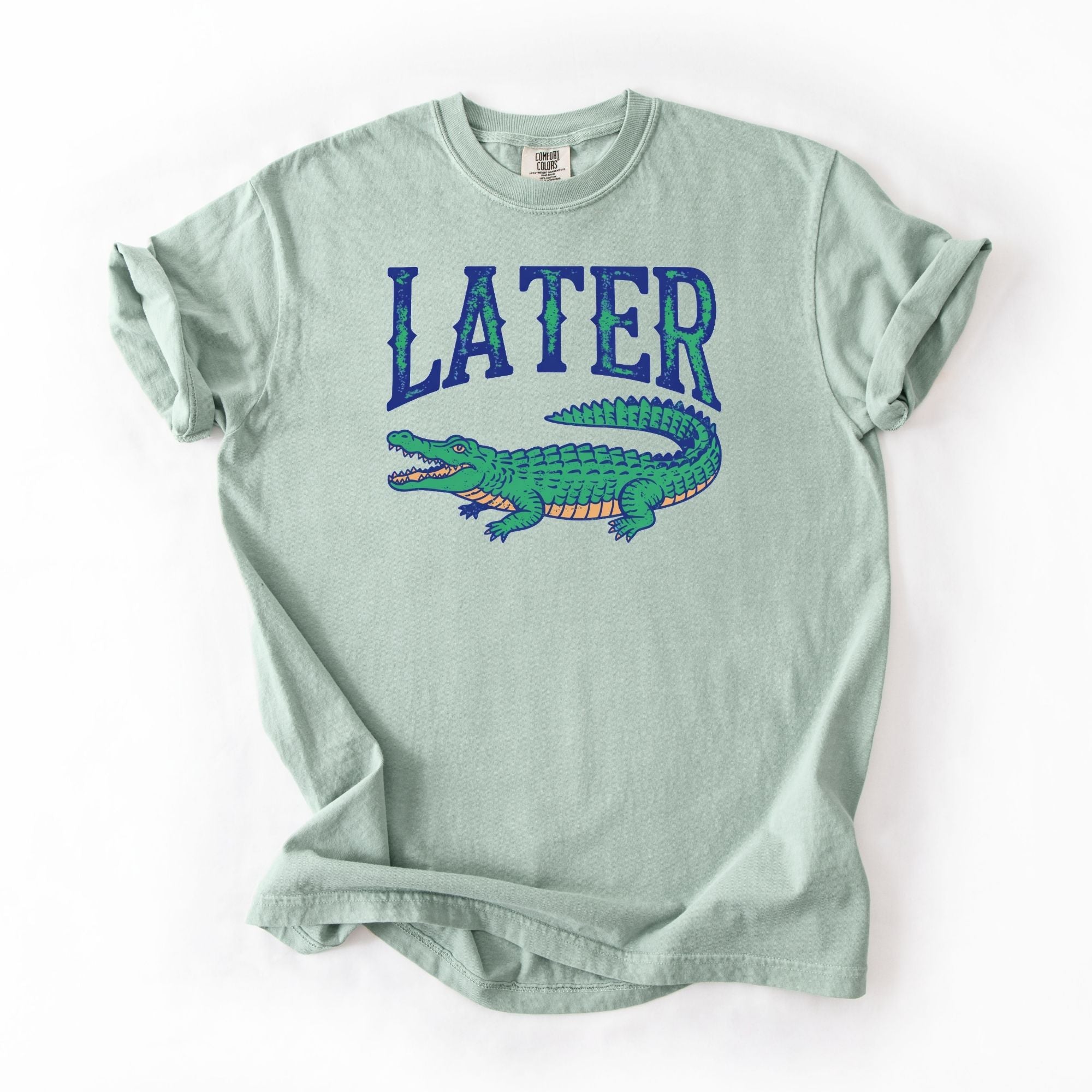 Later Gator Distressed Blue Green