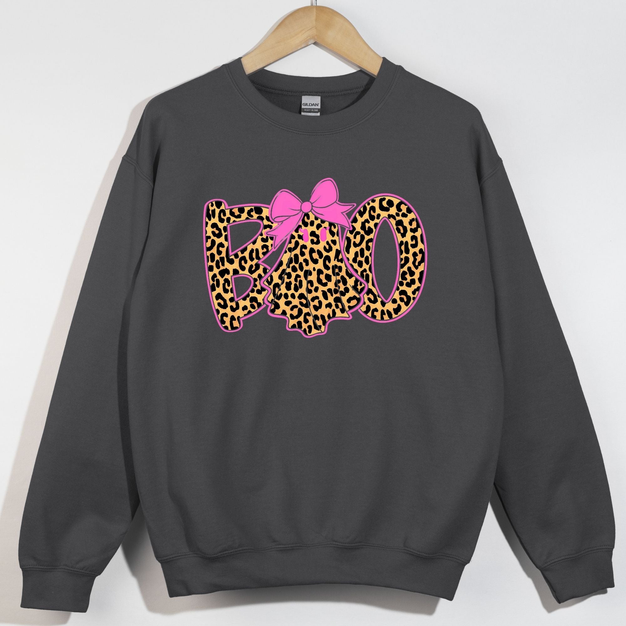 Leopard Boo Pink Outline