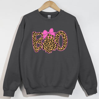 Leopard Boo Pink Outline