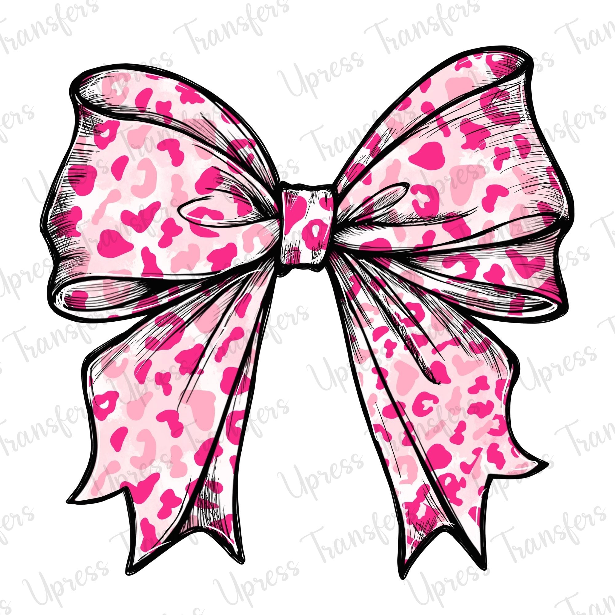 Leopard Bow Pink
