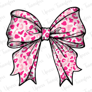 Leopard Bow Pink