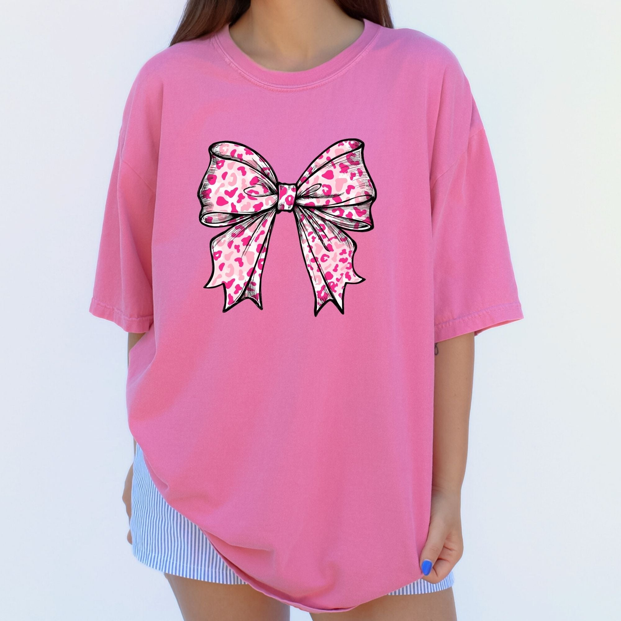 Leopard Bow Pink