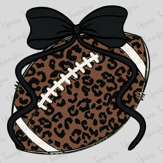 Leopard Football Black Bow