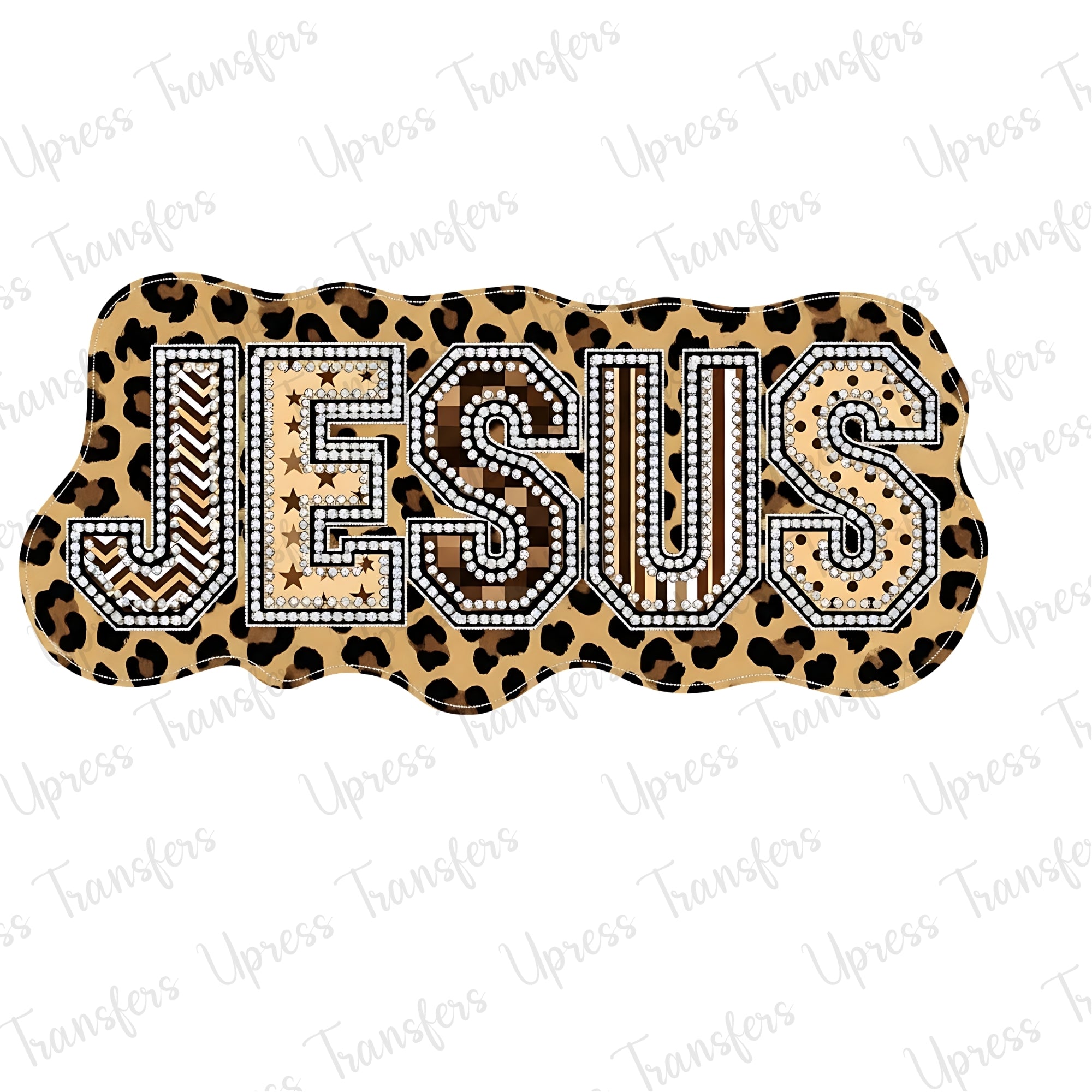 Leopard Jesus Rhinestone