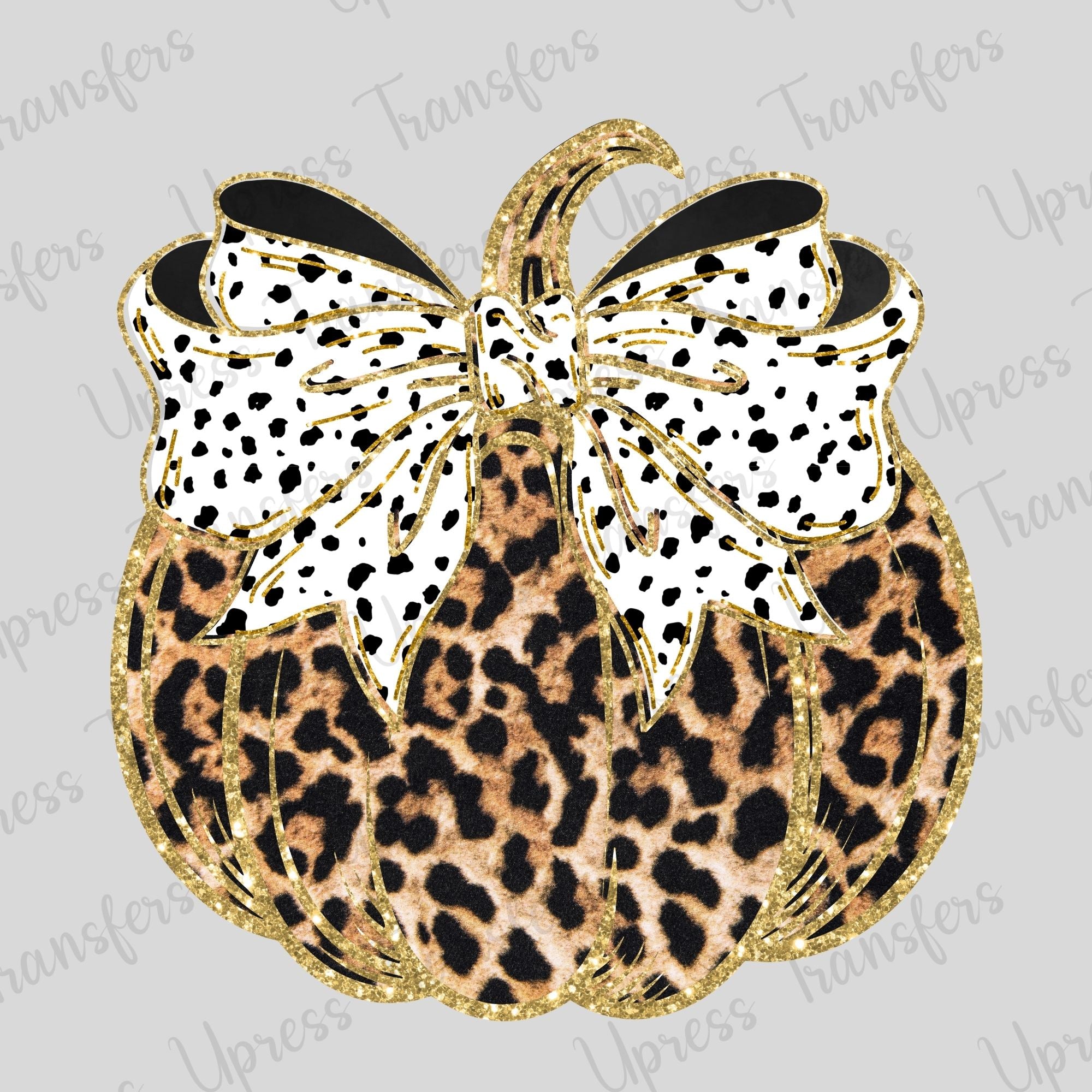 Leopard Pumpkin and Dalmatian Bow