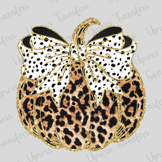 Leopard Pumpkin and Dalmatian Bow