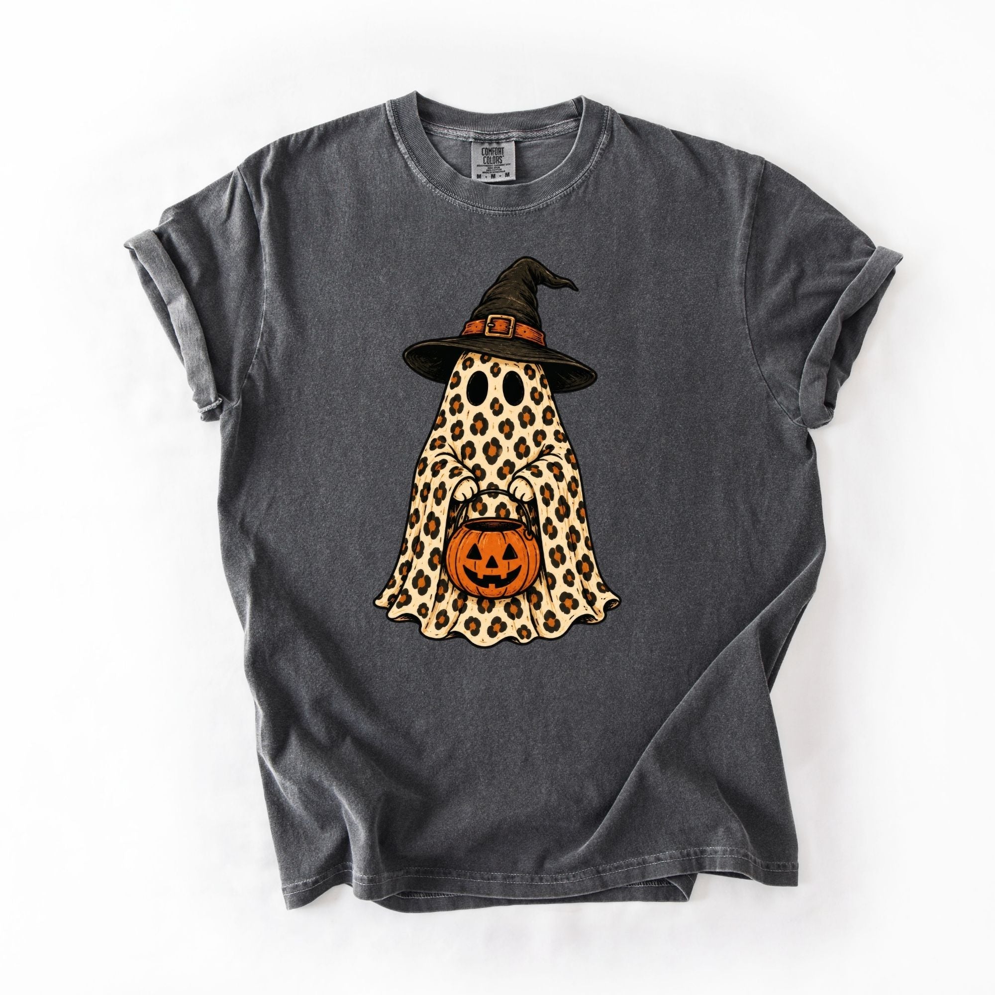 Leopard Trick Or Treating Ghost