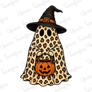 Leopard Trick Or Treating Ghost
