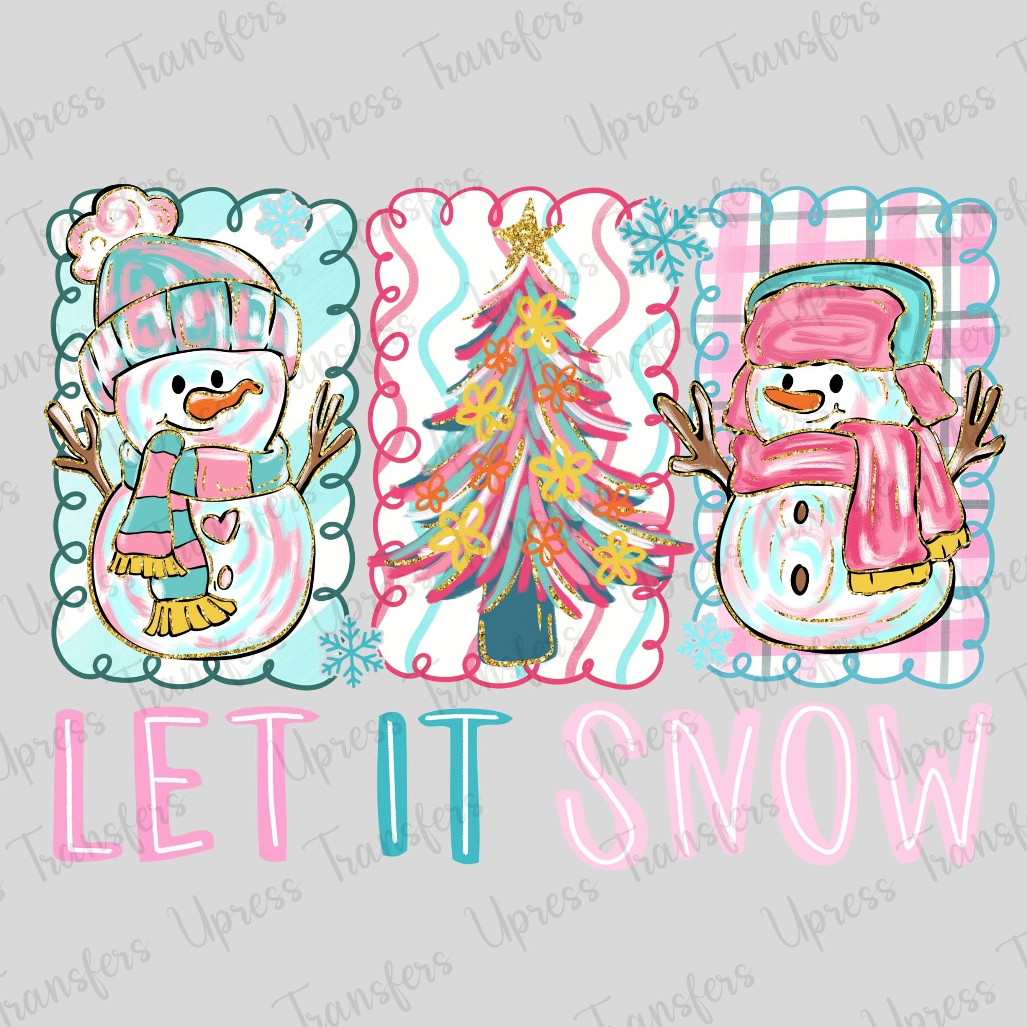 Let It Snow nowmen Cutesy
