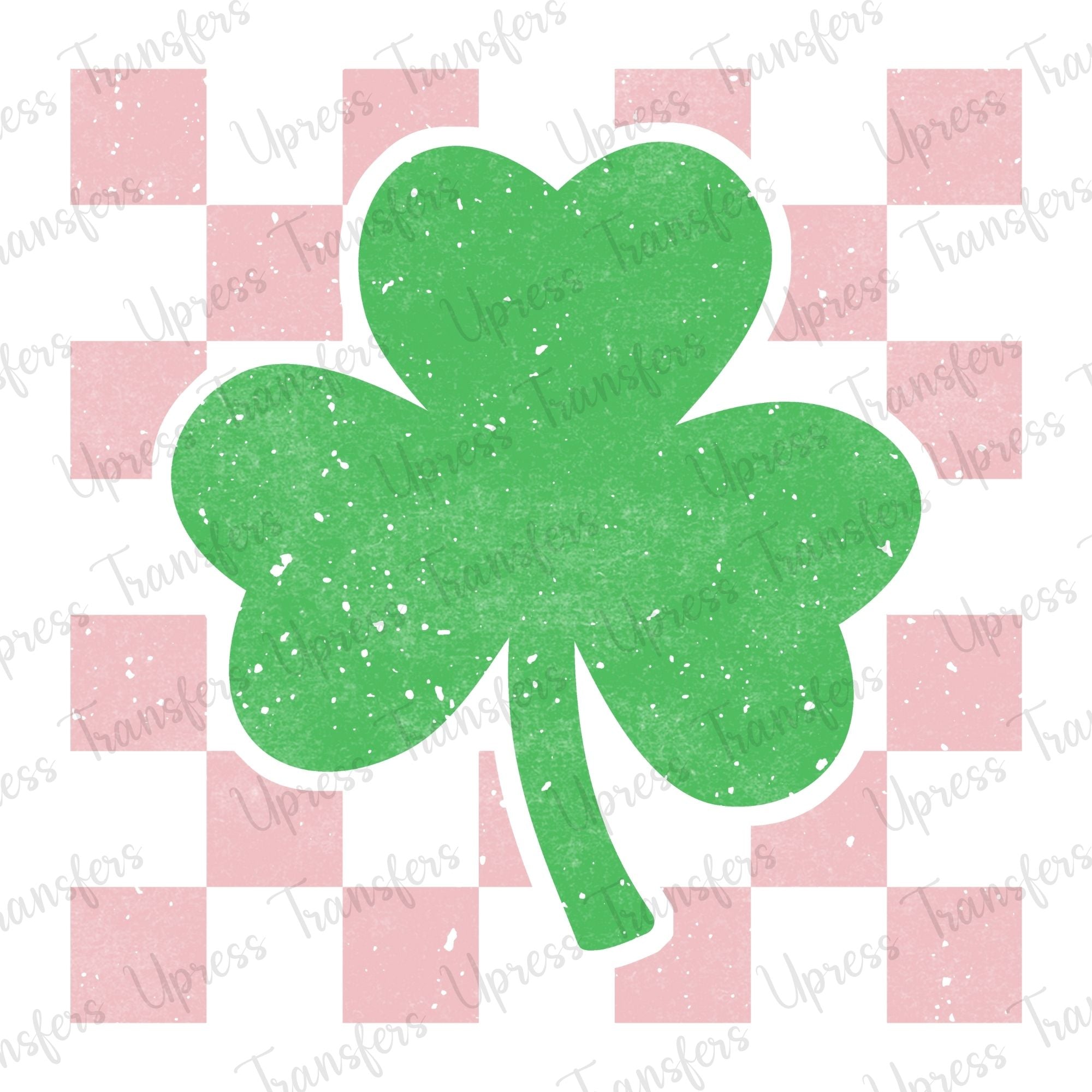 Light Pink Checkered Shamrock