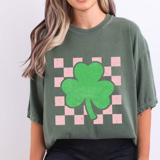 Light Pink Checkered Shamrock