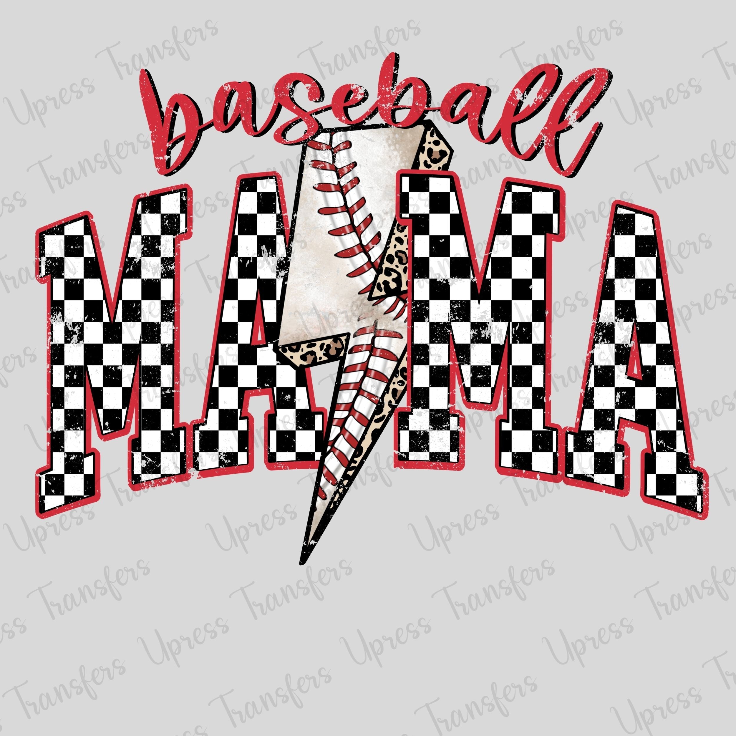 Lighting Checkered Baseball Mama