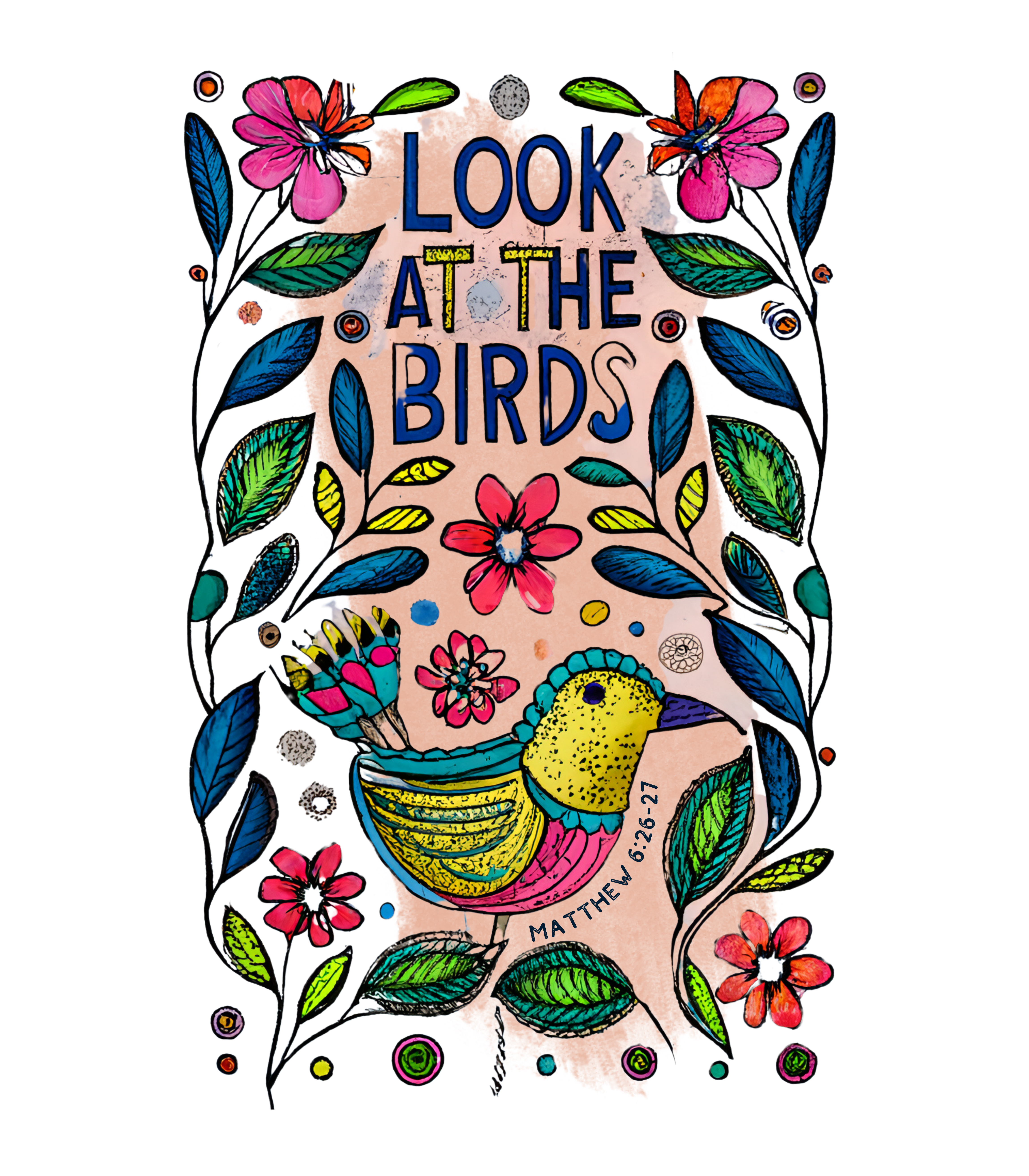 Look At The Birds Floral