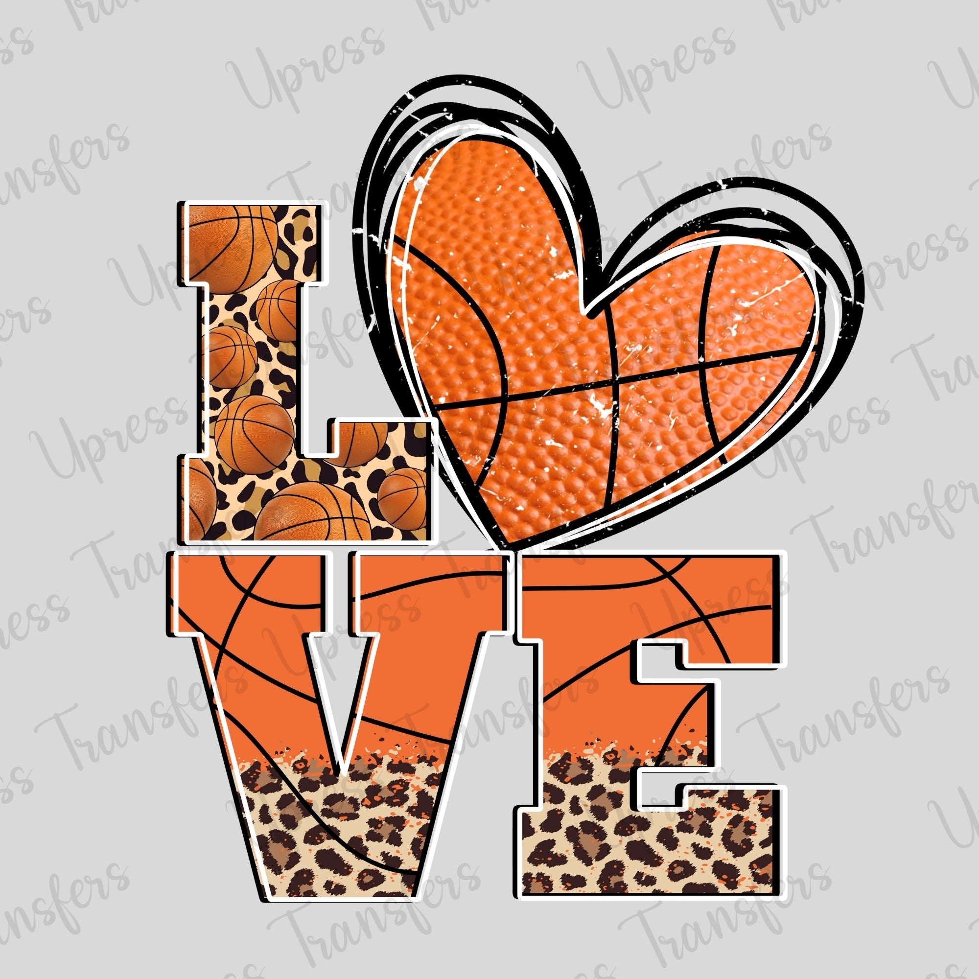 Love Faux Basketball Heart