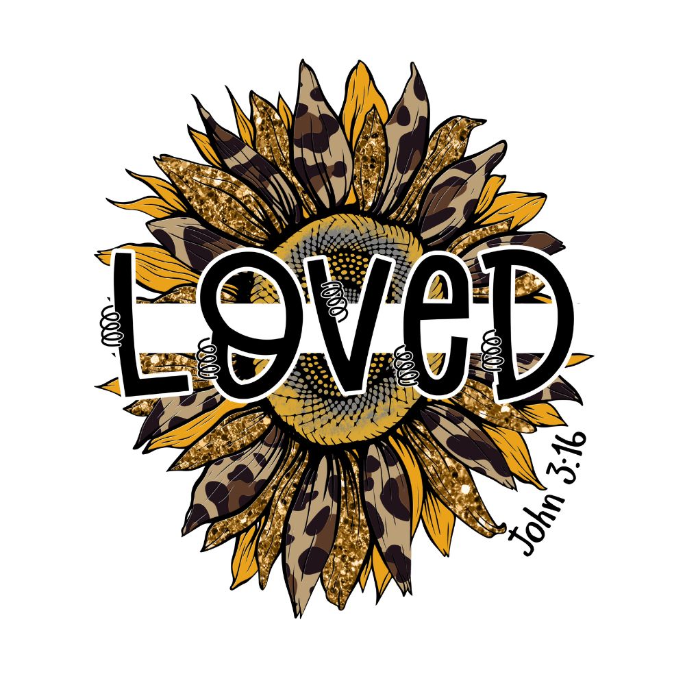 Loved John 3:16 Sunflower