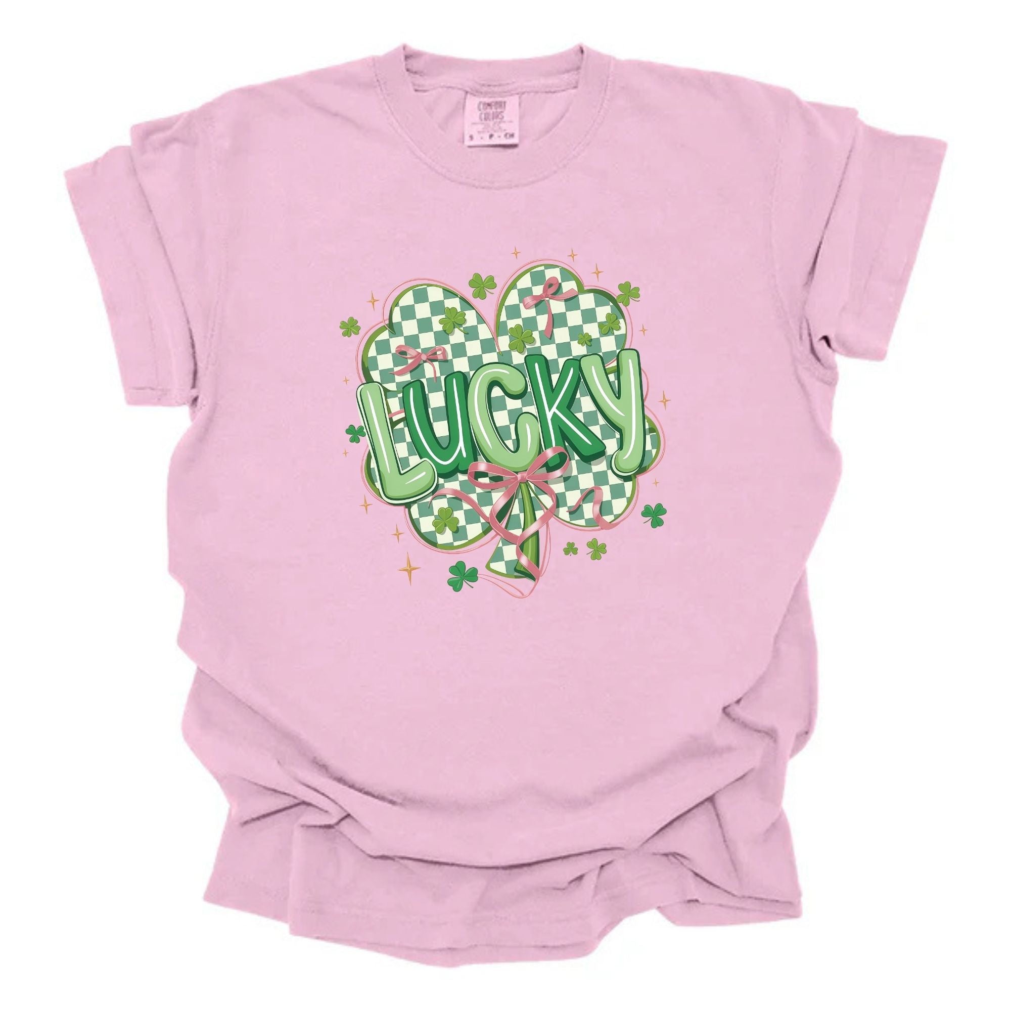 Lucky Checkered Clover Soft Coquette