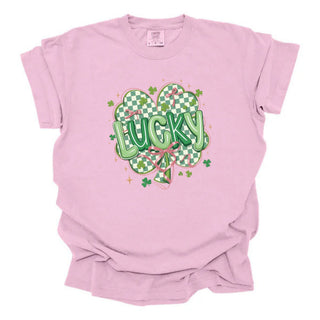 Lucky Checkered Clover Soft Coquette
