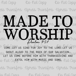 Made To Worship Typewriter Psalm 9