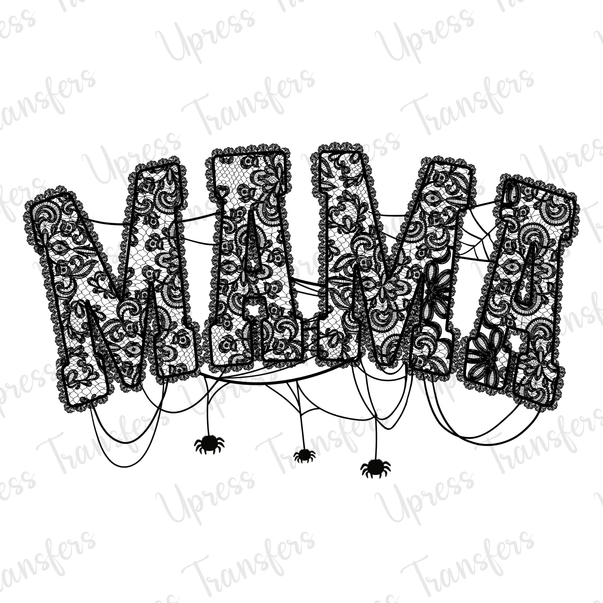 Mama Black Lace Spider Webs