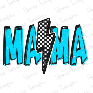 Mama Blue Bolt Checkered
