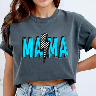 Mama Blue Bolt Checkered