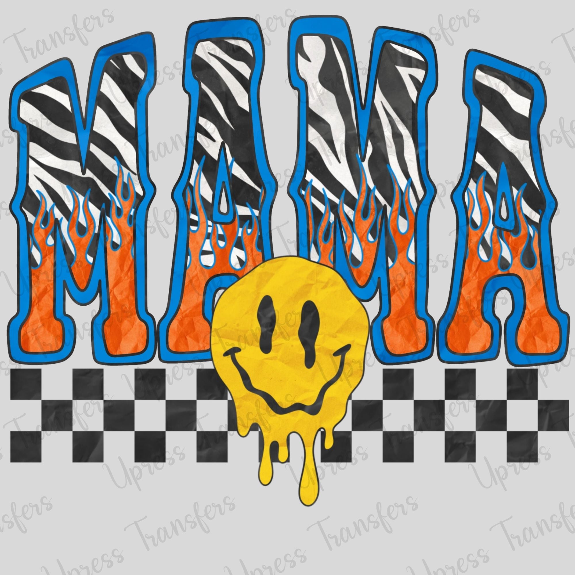Mama Blue Flames
