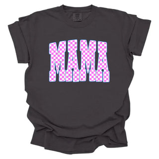 Mama Blue Pink and White Checkered
