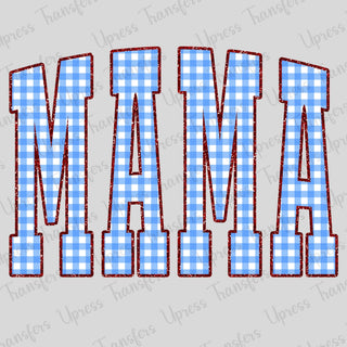 Mama Blue Plaid Sparkle