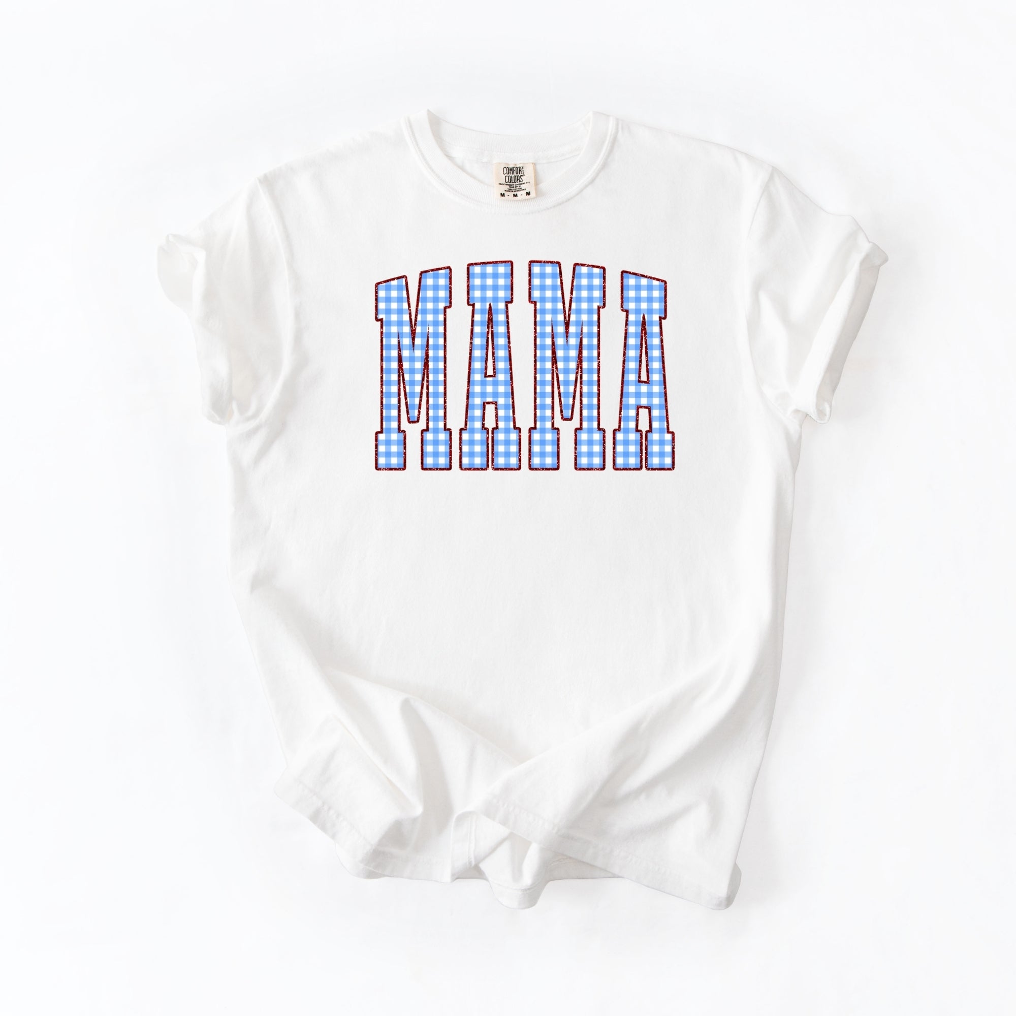 Mama Blue Plaid Sparkle