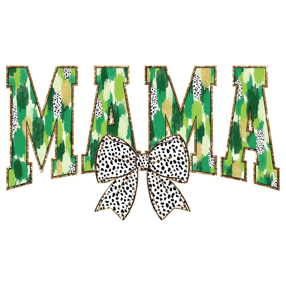 Mama Brushstrokes Green
