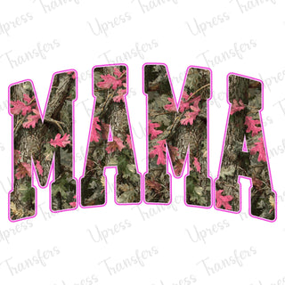 Mama Camo Pink Outline