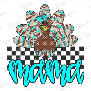 Mama Checkered Cutesy Turkey