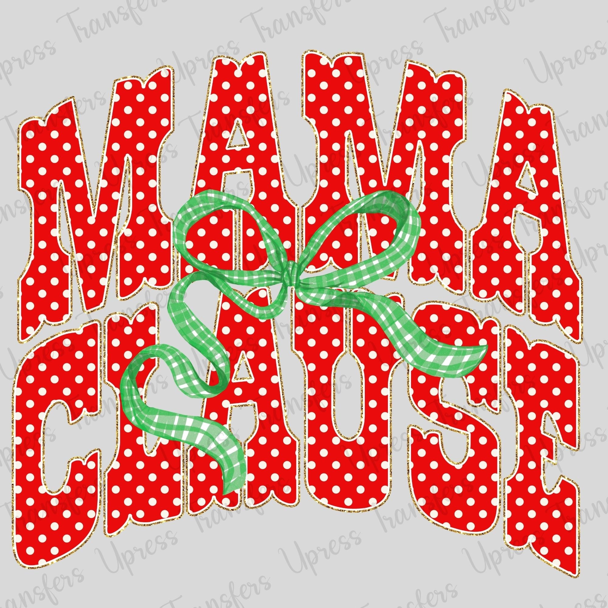 Mama Clause Green Bow