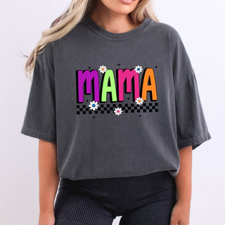 Mama Colorful Daises Checkered