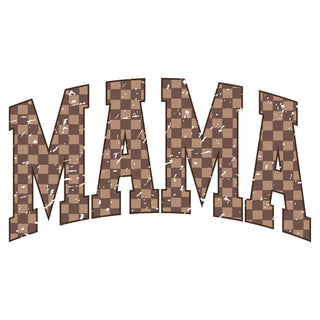 Mama Distress Checkered Brown