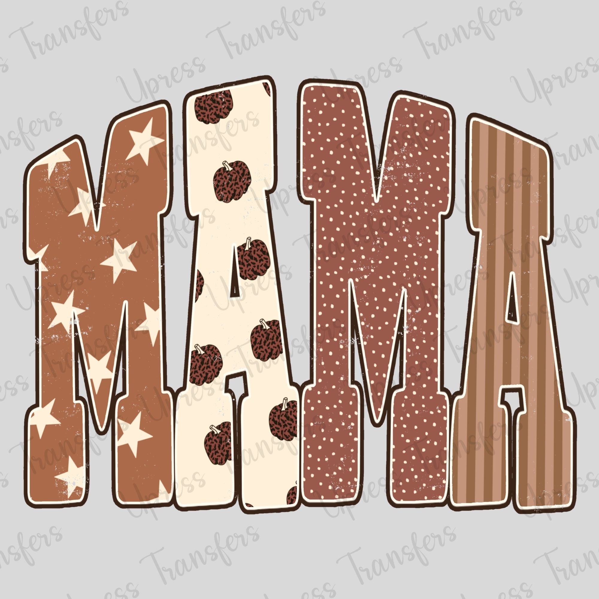 Mama Distressed Fall Brown