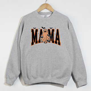 Mama Distressed Halloween Checkered Ghosts