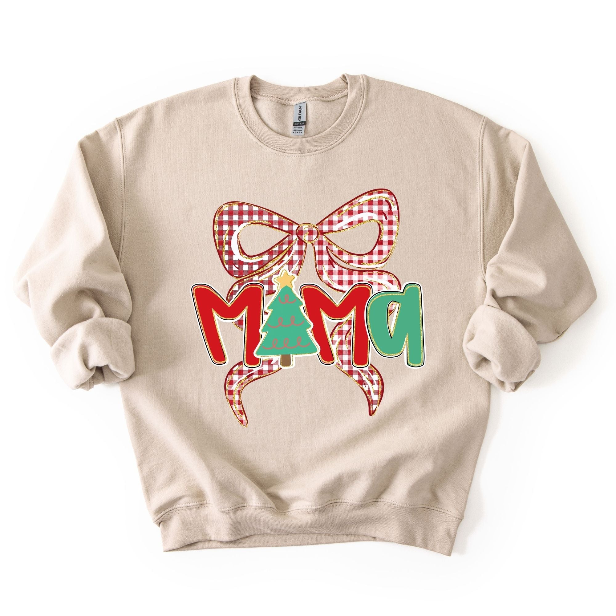Mama Gingham Bow Christmas