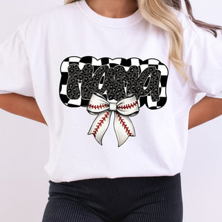 Mama Leopard Cheetah Baseball Bow