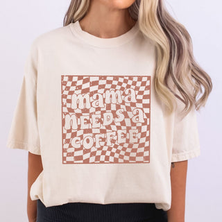 Mama Needs Coffee Checkered
