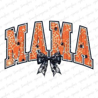Mama Orange Webs Lace Bow
