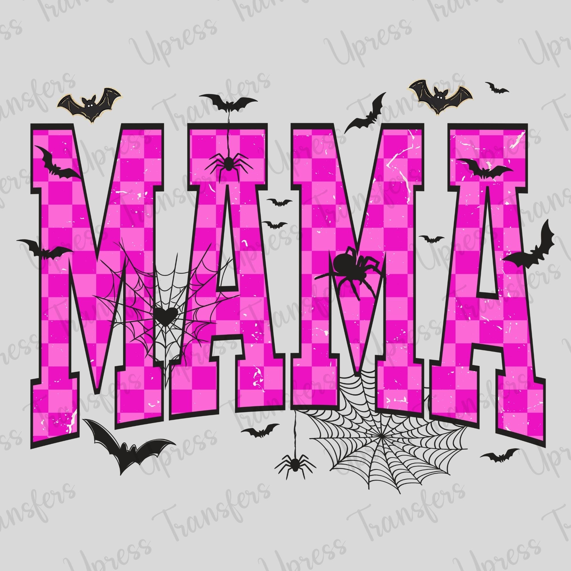 Mama Pink Checkered Halloween